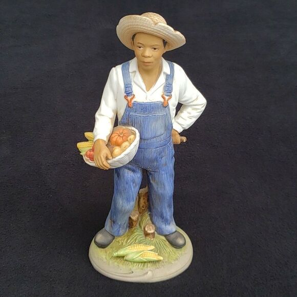 Vintage 10" Homco African American Farmer Porcelain Figurine #1472 - Picture 1 of 10